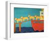 Island Ferry Yellow Dogs Nan-Stephen Huneck-Framed Premium Giclee Print