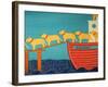 Island Ferry Yellow Dogs Nan-Stephen Huneck-Framed Giclee Print