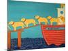 Island Ferry Yellow Dogs Nan-Stephen Huneck-Mounted Giclee Print