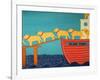 Island Ferry Yellow Dogs-Stephen Huneck-Framed Giclee Print