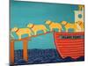 Island Ferry Yellow Dogs-Stephen Huneck-Mounted Giclee Print