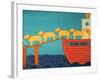 Island Ferry Yellow Dogs-Stephen Huneck-Framed Giclee Print