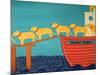 Island Ferry Yellow Dogs-Stephen Huneck-Mounted Giclee Print