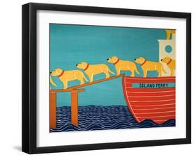 Island Ferry Yellow-Stephen Huneck-Framed Giclee Print