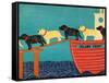 Island Ferry-Stephen Huneck-Framed Stretched Canvas