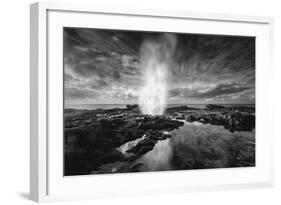 Island Fire, Sunrise at Spouting Horn, Kauai Hawaii-Vincent James-Framed Photographic Print