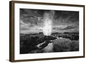 Island Fire, Sunrise at Spouting Horn, Kauai Hawaii-Vincent James-Framed Photographic Print