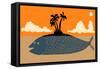 Island Fish-Complot-Framed Stretched Canvas