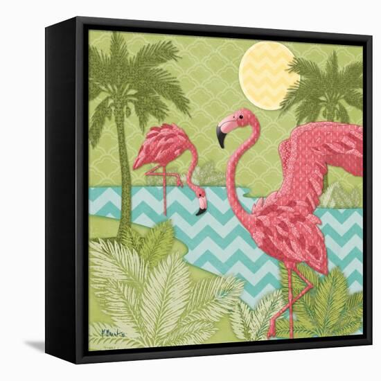 Island Flamingo II-Paul Brent-Framed Stretched Canvas