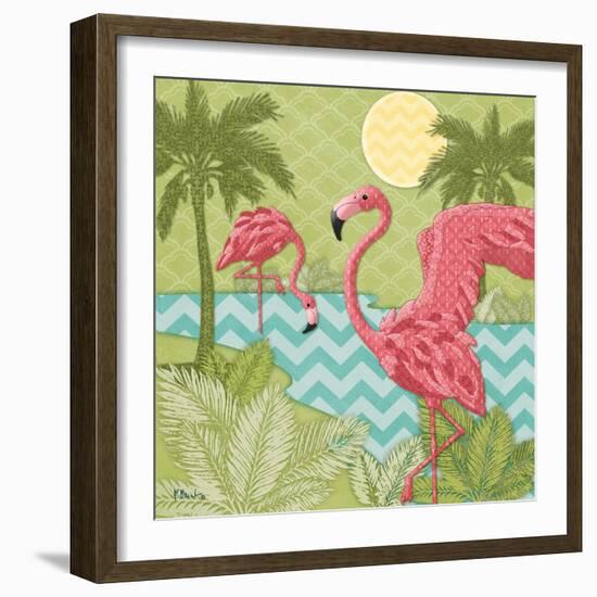Island Flamingo II-Paul Brent-Framed Art Print