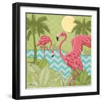 Island Flamingo II-Paul Brent-Framed Art Print