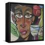 Island Girl with Wine-Tim Nyberg-Framed Stretched Canvas