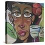 Island Girl with Wine-Tim Nyberg-Stretched Canvas