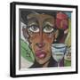 Island Girl with Wine-Tim Nyberg-Framed Giclee Print