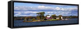 Island Home and Lighthouse on the Thousand Islands, New York, USA-Joe Restuccia III-Framed Stretched Canvas