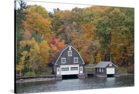 Island Home in Autumn, American Narrows, New York, USA-Cindy Miller Hopkins-Stretched Canvas