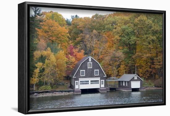 Island Home in Autumn, American Narrows, New York, USA-Cindy Miller Hopkins-Framed Photographic Print