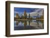 Island in autumn on Holland Lake in the Flathead National Forest, Montana, USA-Chuck Haney-Framed Photographic Print