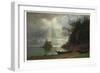 Island in the Lake (Oil on Canvas)-Albert Bierstadt-Framed Giclee Print