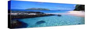 Island in the Sea, Veidomoni Beach, Mamanuca Islands, Fiji-null-Stretched Canvas