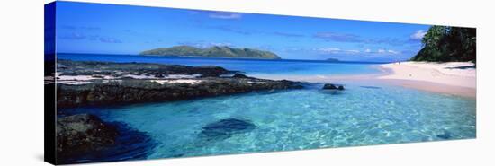 Island in the Sea, Veidomoni Beach, Mamanuca Islands, Fiji-null-Stretched Canvas