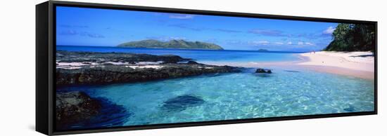 Island in the Sea, Veidomoni Beach, Mamanuca Islands, Fiji-null-Framed Stretched Canvas