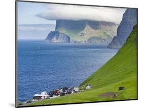 Island Kalsoy, village Trollanes, Faroe Islands, Denmark-Martin Zwick-Mounted Photographic Print