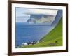 Island Kalsoy, village Trollanes, Faroe Islands, Denmark-Martin Zwick-Framed Photographic Print