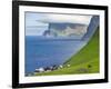 Island Kalsoy, village Trollanes, Faroe Islands, Denmark-Martin Zwick-Framed Photographic Print