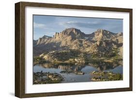 Island Lake and Fremont Peak, Bridger Wilderness, Wind River Range, Wyoming.-Alan Majchrowicz-Framed Photographic Print