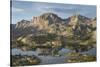 Island Lake and Fremont Peak, Bridger Wilderness, Wind River Range, Wyoming.-Alan Majchrowicz-Stretched Canvas