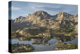 Island Lake and Fremont Peak, Bridger Wilderness, Wind River Range, Wyoming.-Alan Majchrowicz-Stretched Canvas