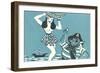 Island Maiden and Salty Pirate-null-Framed Giclee Print