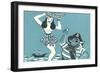 Island Maiden and Salty Pirate-null-Framed Giclee Print