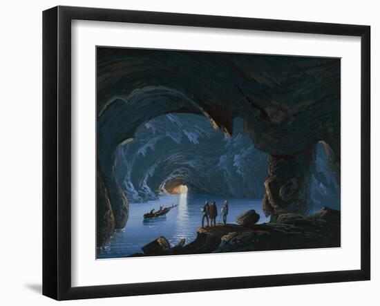 Island of Capri, the Blue Grotto, Gouache-null-Framed Giclee Print