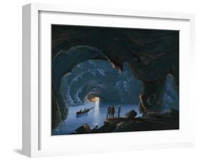 Island of Capri, the Blue Grotto, Gouache-null-Framed Giclee Print