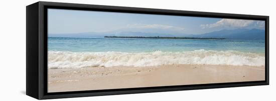 Island of Gili Air, with Gili Meno Beach in the Foreground, Gili Islands, Indonesia, Southeast Asia-Matthew Williams-Ellis-Framed Stretched Canvas