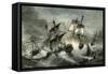 Island of Grenade July 1779-null-Framed Stretched Canvas