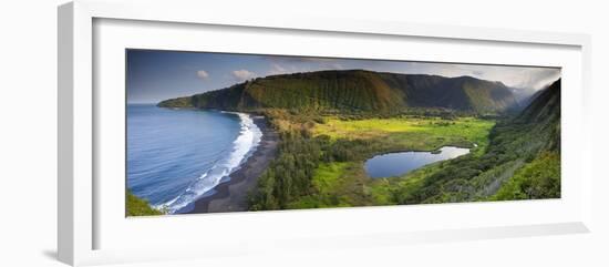 Island of Hawaii, Hawaii: Elevated View of Waipio Valley.-Ian Shive-Framed Photographic Print