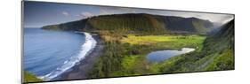 Island of Hawaii, Hawaii: Elevated View of Waipio Valley.-Ian Shive-Mounted Photographic Print