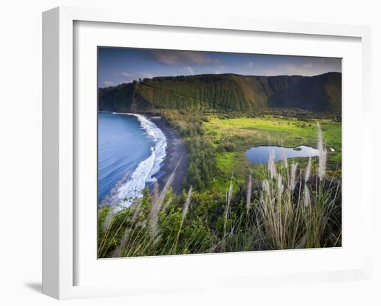 Island of Hawaii, Hawaii: Elevated View of Waipio Valley.-Ian Shive-Framed Photographic Print