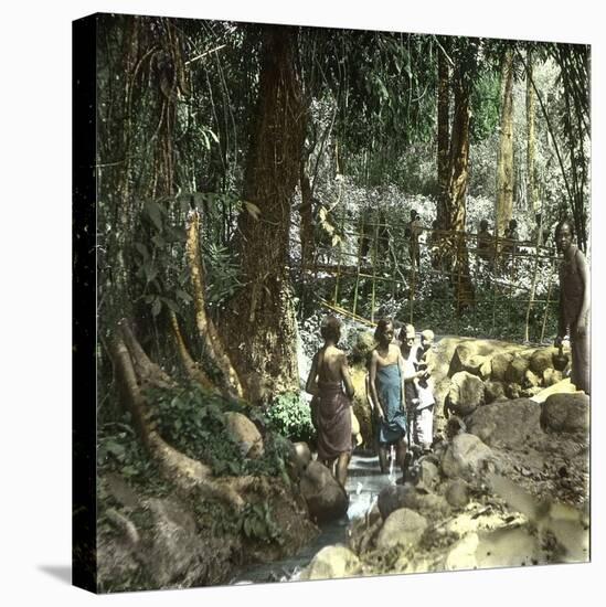 Island of Java (Indonesia), the Fountain of Ka-Leon, Levy et Fils-Stretched Canvas