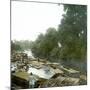 Island of Java (Indonesia), Wood Being Hauled on the Soerabaja Canal, around 1900-Leon, Levy et Fils-Mounted Photographic Print
