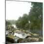 Island of Java (Indonesia), Wood Being Hauled on the Soerabaja Canal, around 1900-Leon, Levy et Fils-Mounted Premium Photographic Print