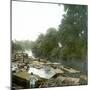 Island of Java (Indonesia), Wood Being Hauled on the Soerabaja Canal, around 1900-Leon, Levy et Fils-Mounted Photographic Print