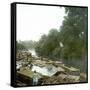 Island of Java (Indonesia), Wood Being Hauled on the Soerabaja Canal, around 1900-Leon, Levy et Fils-Framed Stretched Canvas