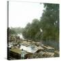 Island of Java (Indonesia), Wood Being Hauled on the Soerabaja Canal, around 1900-Leon, Levy et Fils-Stretched Canvas