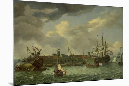 Island of Onrust Near Batavia, Jakarta-Abraham Storck-Mounted Premium Giclee Print