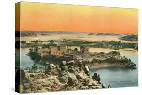 Island of Philae, Aswan, Nile-null-Stretched Canvas