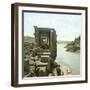 Island of Philae (Egypt), Temple of Isis, Interior View of the Colonnade-Leon, Levy et Fils-Framed Photographic Print